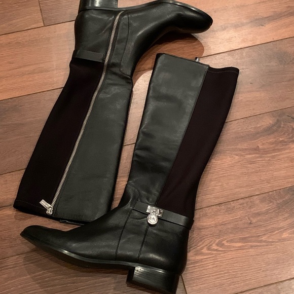 Michael Kors Shoes - Michael Kors tall leather stretch boots size 10